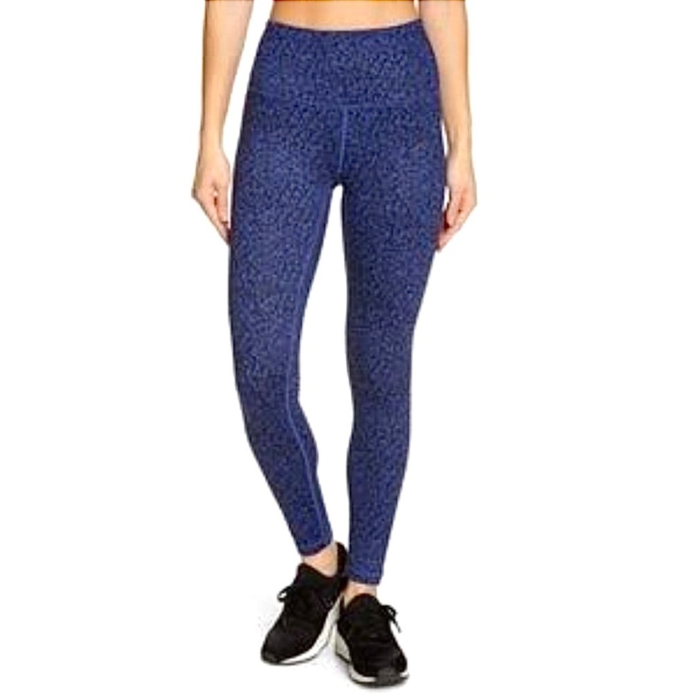Zella Live High Waist Ankle Performance Leggings Blue Twilight Wave Print SZ XXS